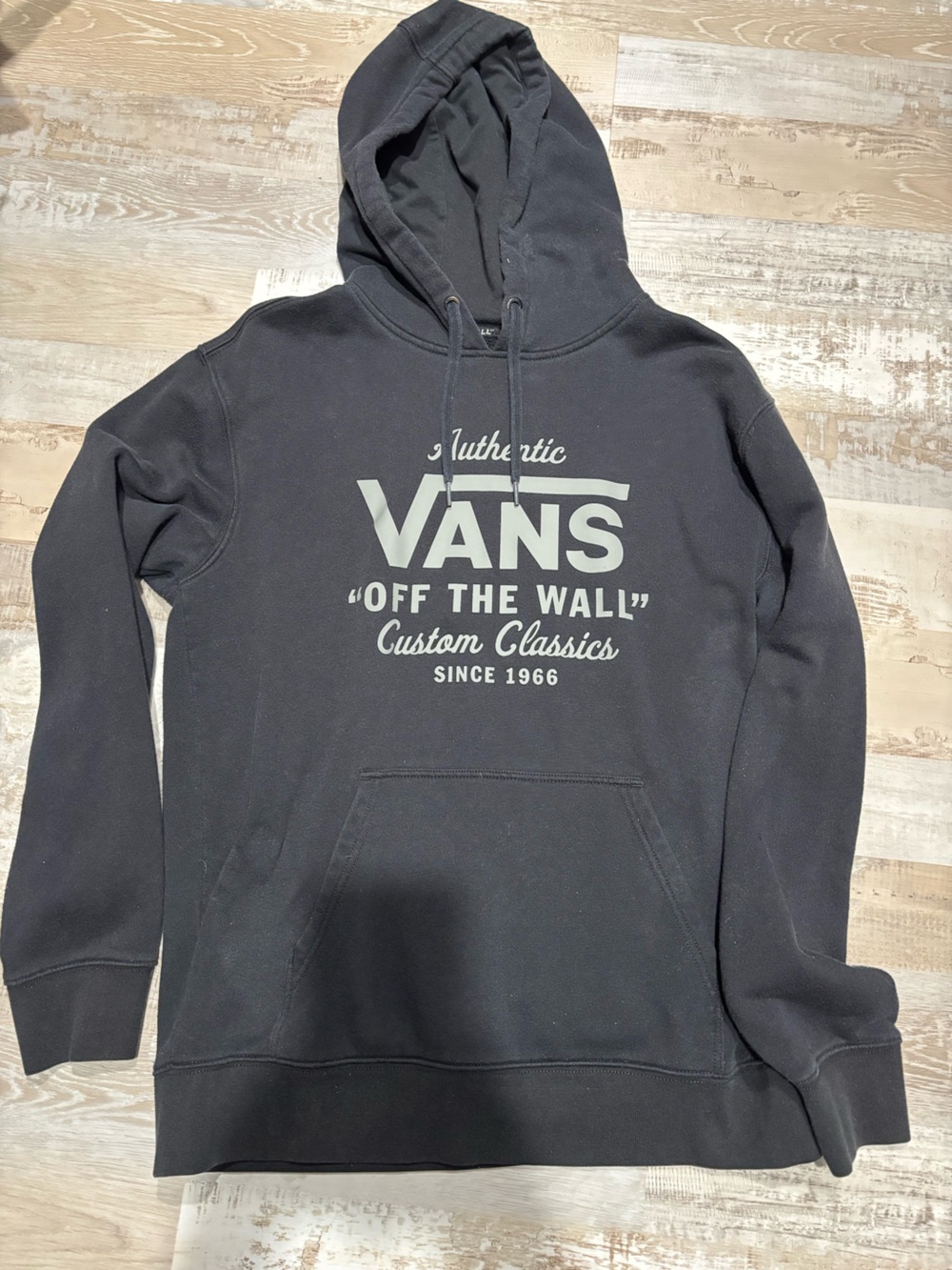 Vans Black Hoodie with White Logo
